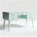 Mint green modern desk with four drawers and ergonomic design 120 x 60 x 75cm