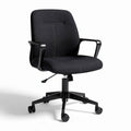Mesh ergonomic office chair with adjustable height and black frame