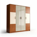 Wooden wardrobe with glass doors and modern design 180 x 90 x 200cm
